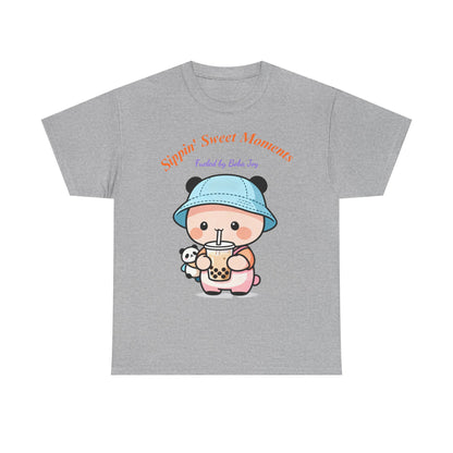 Kawaii Boba Panda T-Shirt – Cute Bubble Tea Lover Graphic Tee for Everyday Sweet Vibes