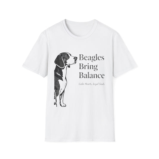 Serene Beagle Graphic Tee – Classic Monochrome Dog Lover Shirt with Peaceful Vibes