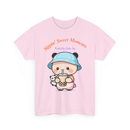 Kawaii Boba Panda T-Shirt – Cute Bubble Tea Lover Graphic Tee for Everyday Sweet Vibes