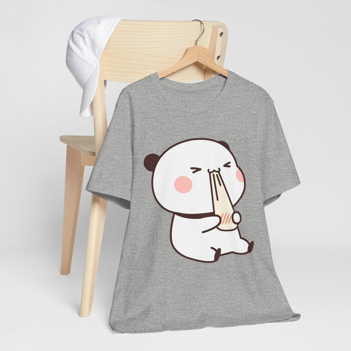 Cute Ramen Panda Tee – Whimsical Noodle Bowl Illustration Shirt