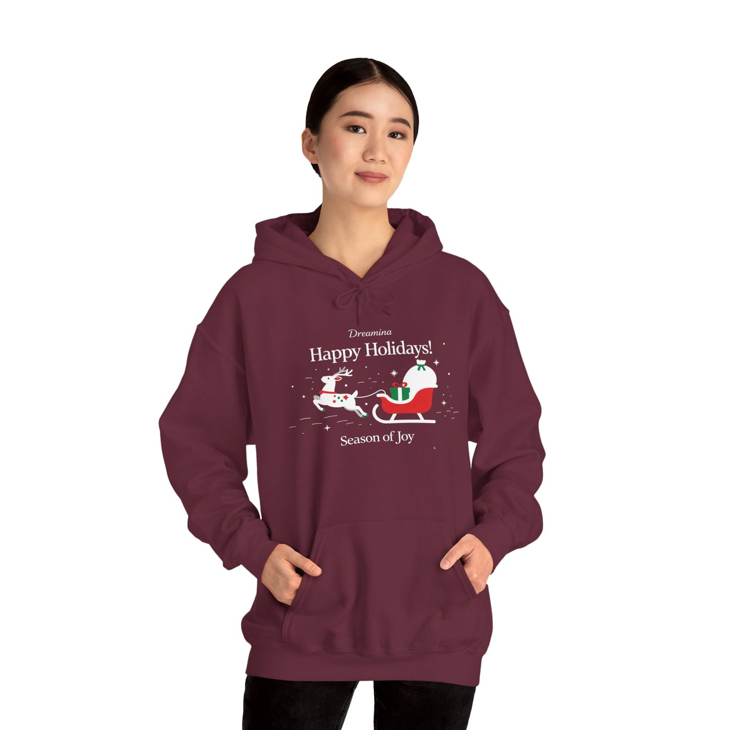 Santa Sleigh Holiday Hoodie – Cozy Christmas Pullover for Joyful Winter Moments