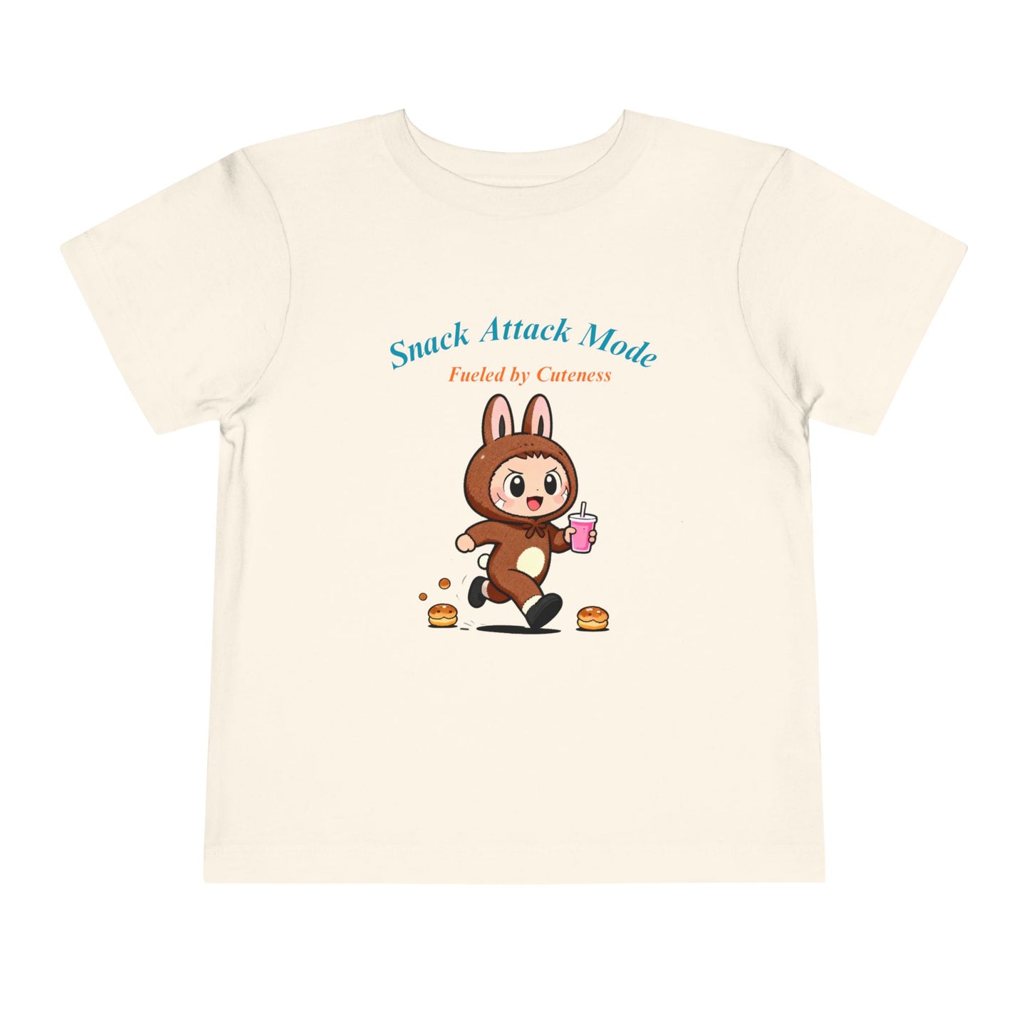 Snack Attack Bunny Tee for Toddlers – Cute Food-Loving Kids Graphic Shirt