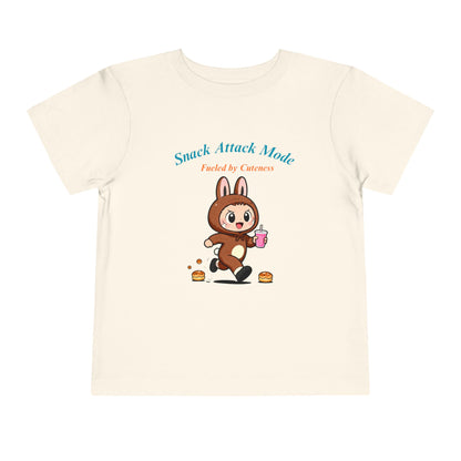 Snack Attack Bunny Tee for Toddlers – Cute Food-Loving Kids Graphic Shirt