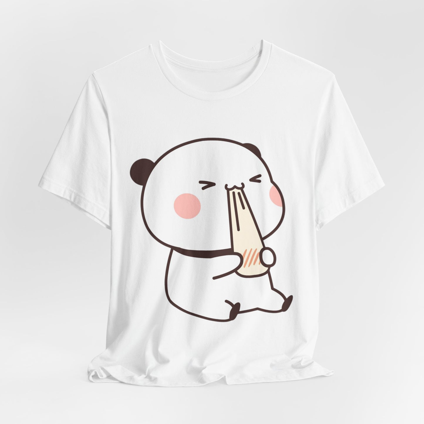 Cute Ramen Panda Tee – Whimsical Noodle Bowl Illustration Shirt