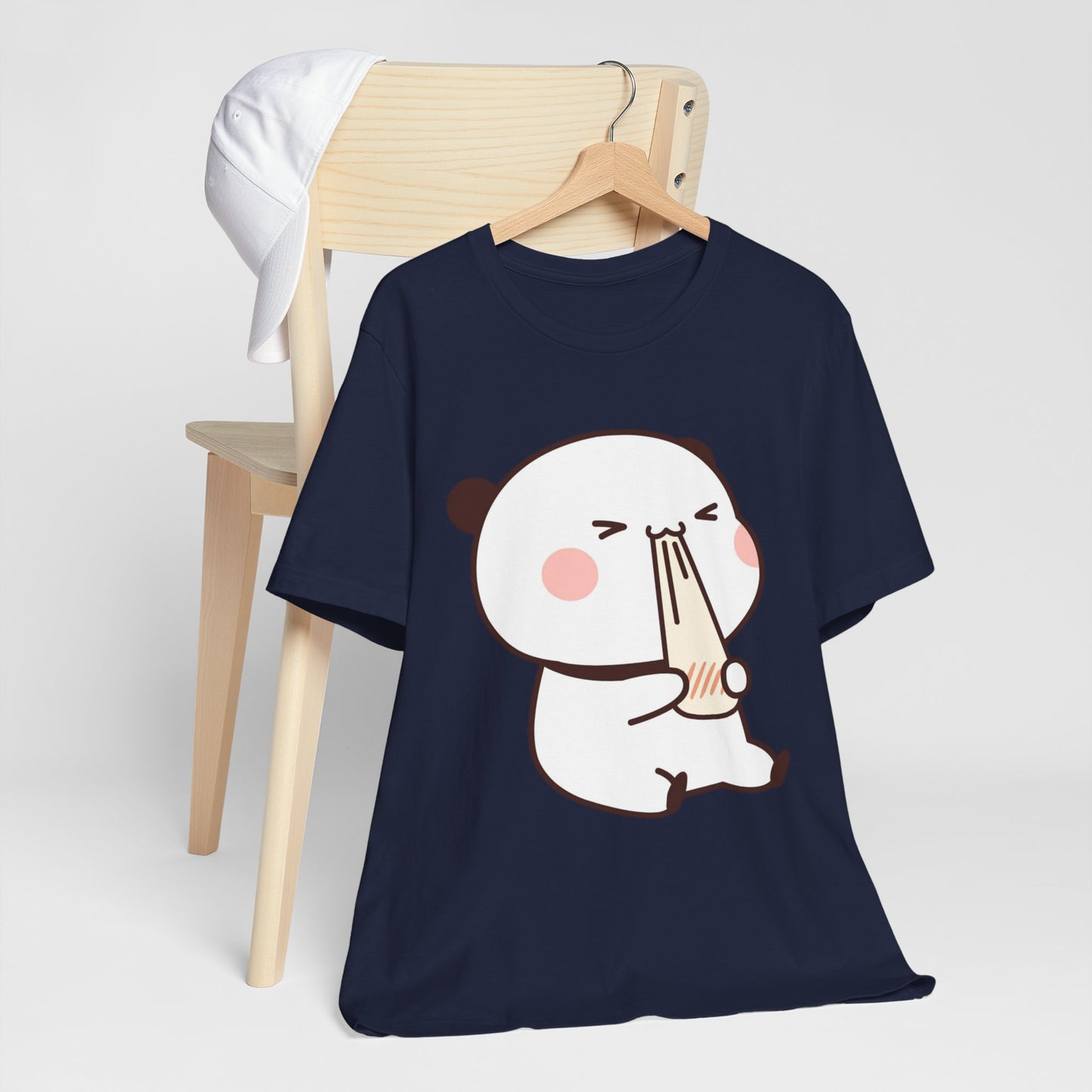 Cute Ramen Panda Tee – Whimsical Noodle Bowl Illustration Shirt