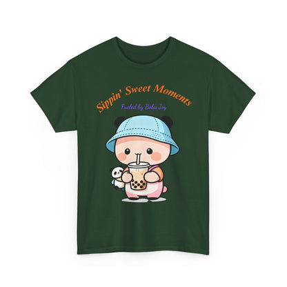 Kawaii Boba Panda T-Shirt – Cute Bubble Tea Lover Graphic Tee for Everyday Sweet Vibes
