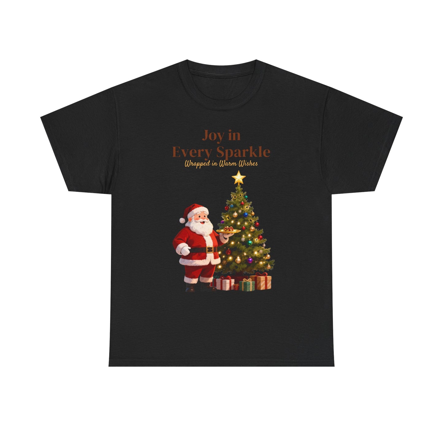 Cozy Santa & Tree Christmas T-Shirt – Festive Holiday Tee for Joyful Winter Days