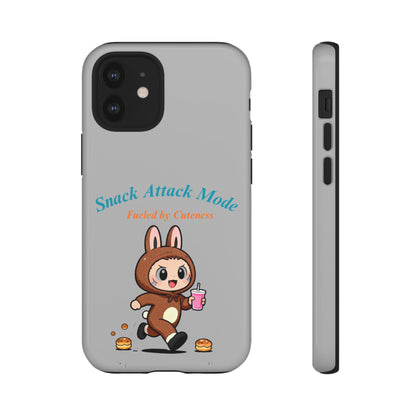 Bunny Bite Delight Phone Case – Cute Rabbit Snacking Design for Food Lovers