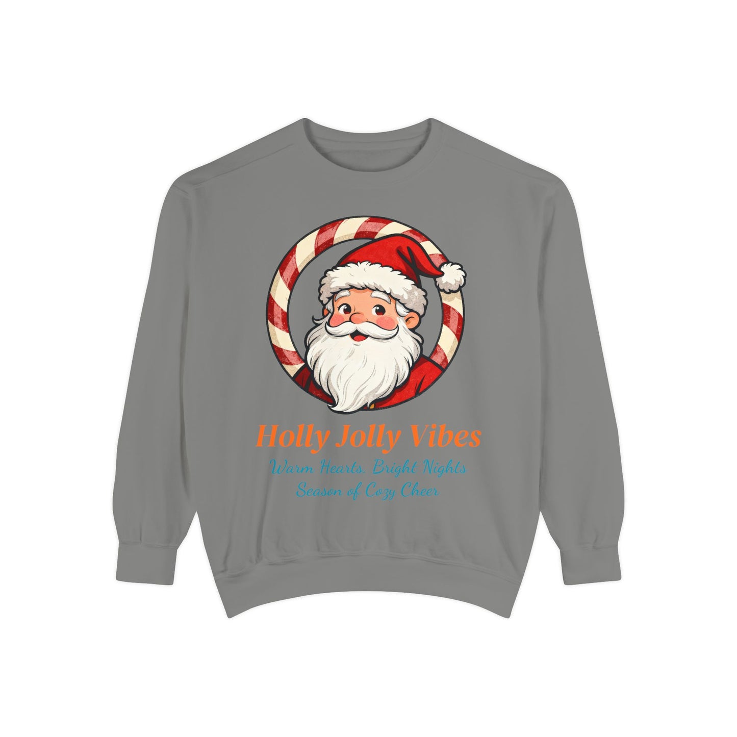 Vintage Santa Face Christmas Sweatshirt – Cozy “Holly Jolly” Holiday Pullover for Winter Cheer