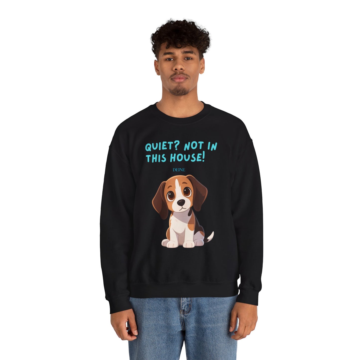 Beagle Life Sweatshirt – “Silence? Not a Chance!” Cozy Crewneck for Dog Homes Full of Joy and Barking