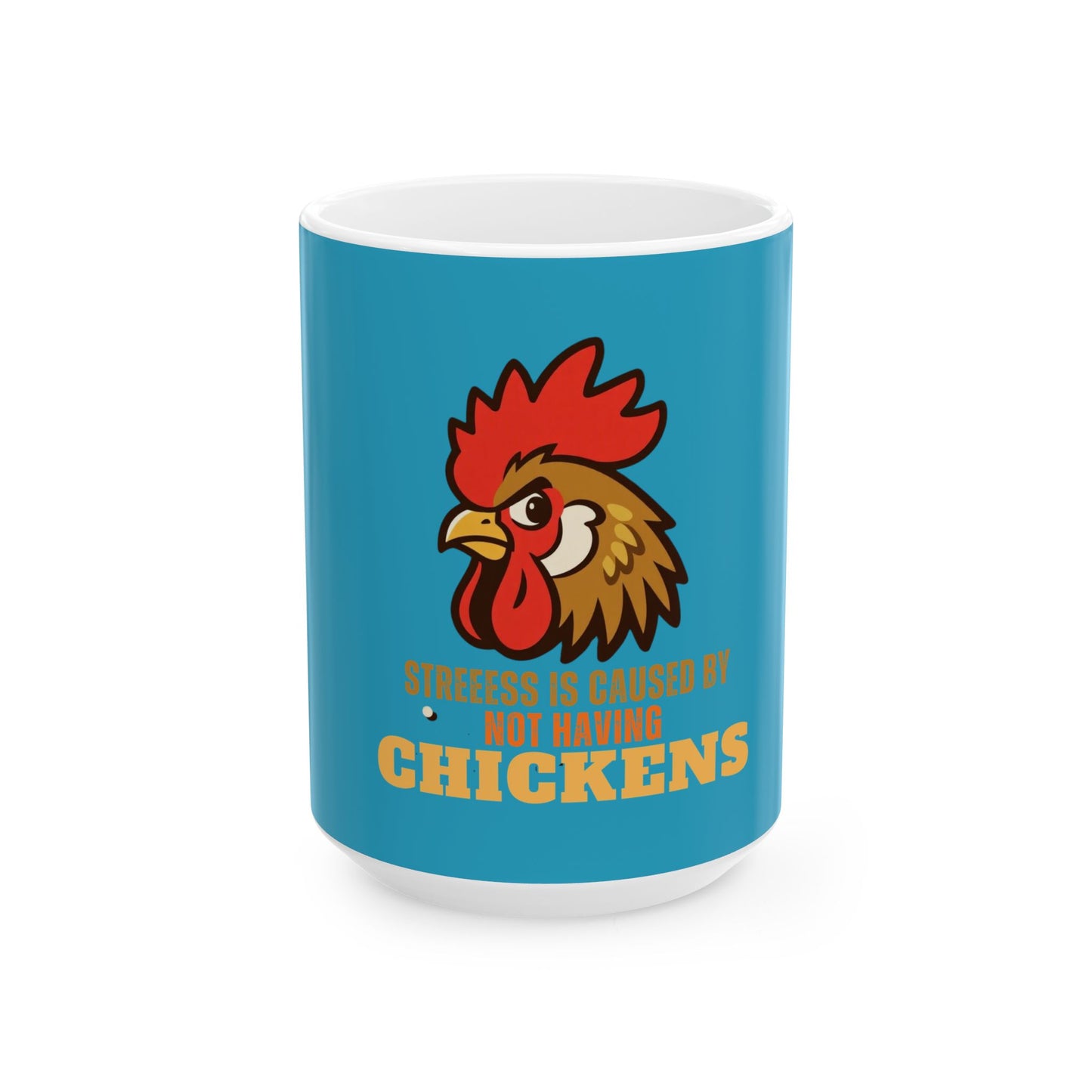 Funny Farm Life Chicken Mug – Rooster Humor Coffee Cup for Stress Relief & Morning Laughs