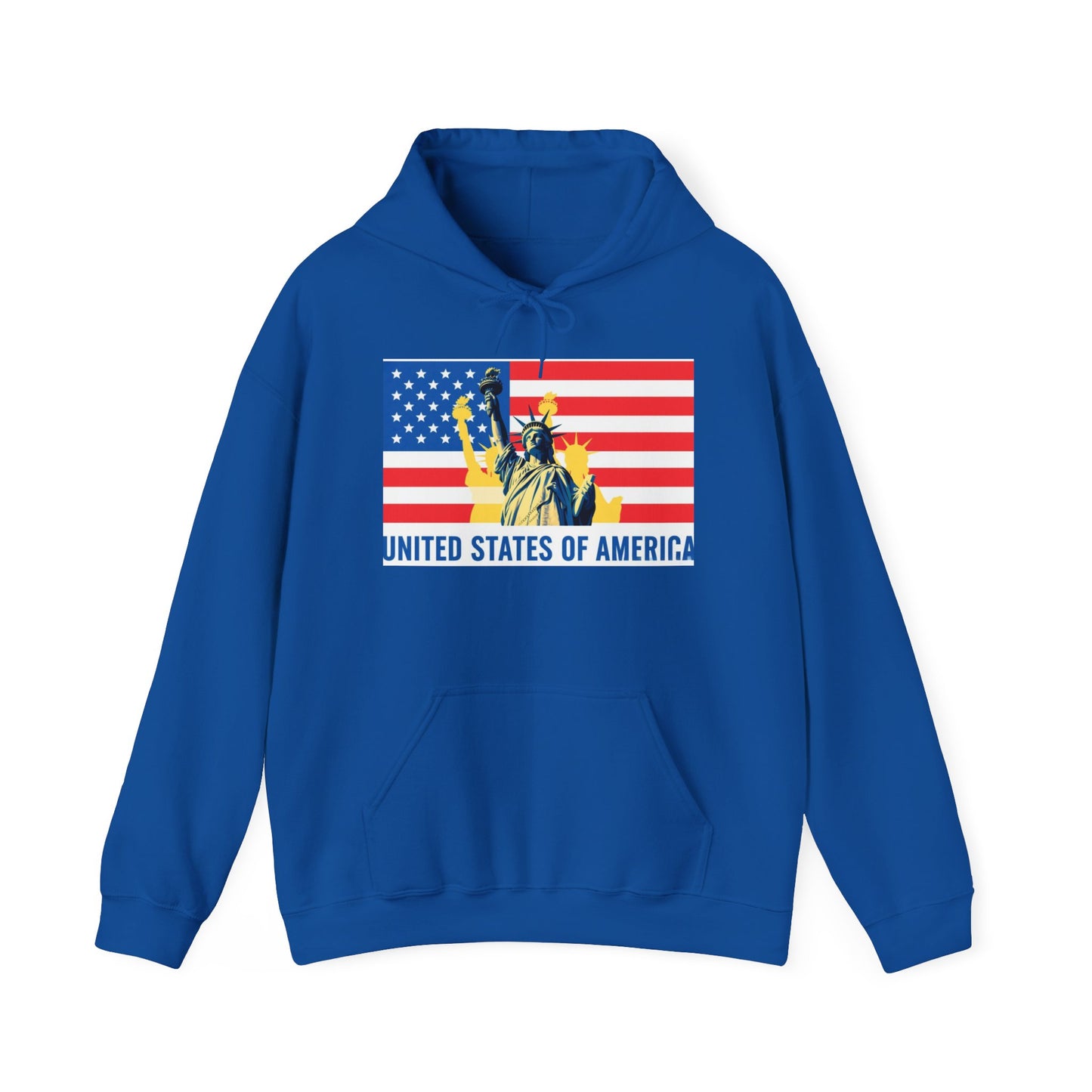 Custom Patriotic USA Flag Hoodie – Unisex Heavy Blend™ Sweatshirt | American Pride | Personalized Gift