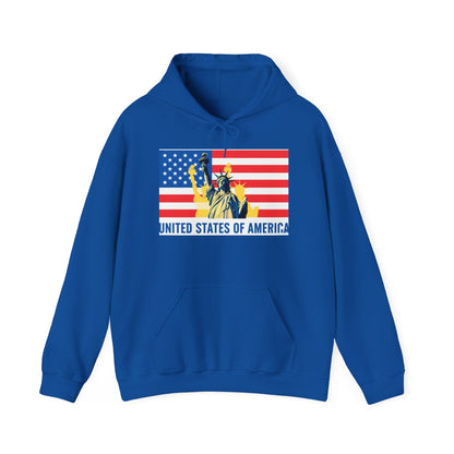 Custom Patriotic USA Flag Hoodie – Unisex Heavy Blend™ Sweatshirt | American Pride | Personalized Gift