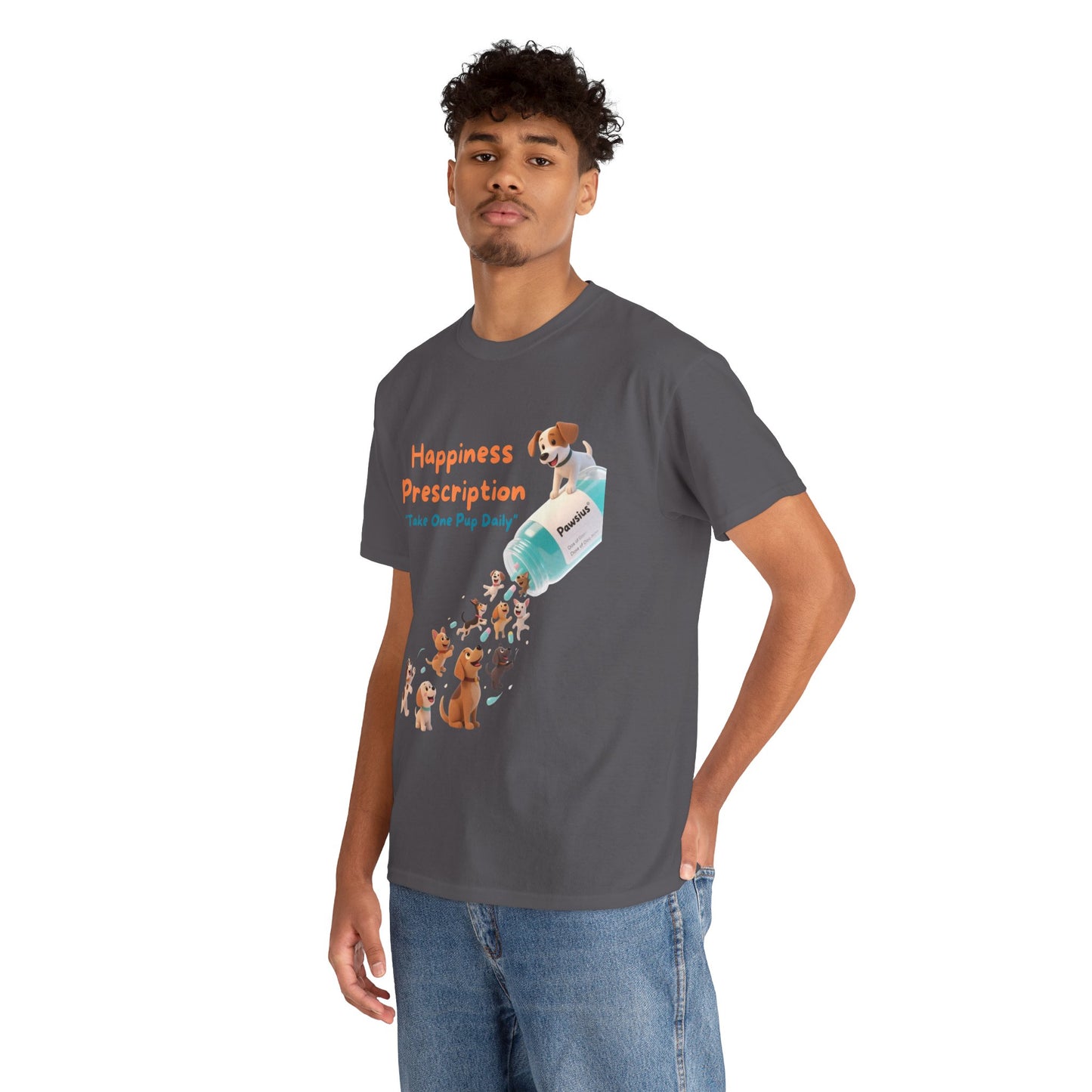 Prescription for Joy T-Shirt – Playful Dog Lover Tee with Cute Puppies and Positive Vibes