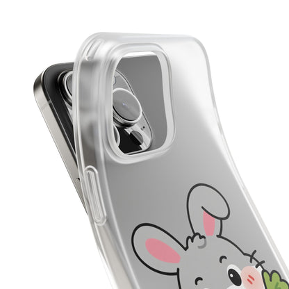 Playful Bunny Holding Carrot Phone Case – Soft, Charming Protective Cover