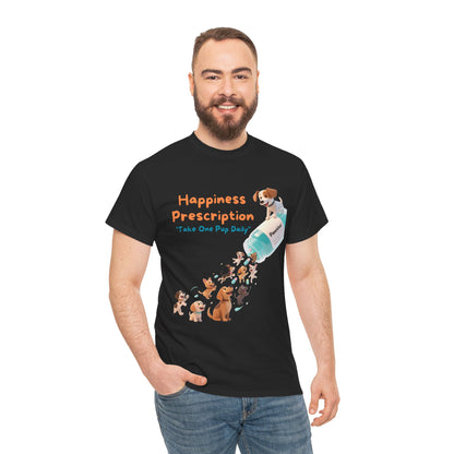 Prescription for Joy T-Shirt – Playful Dog Lover Tee with Cute Puppies and Positive Vibes