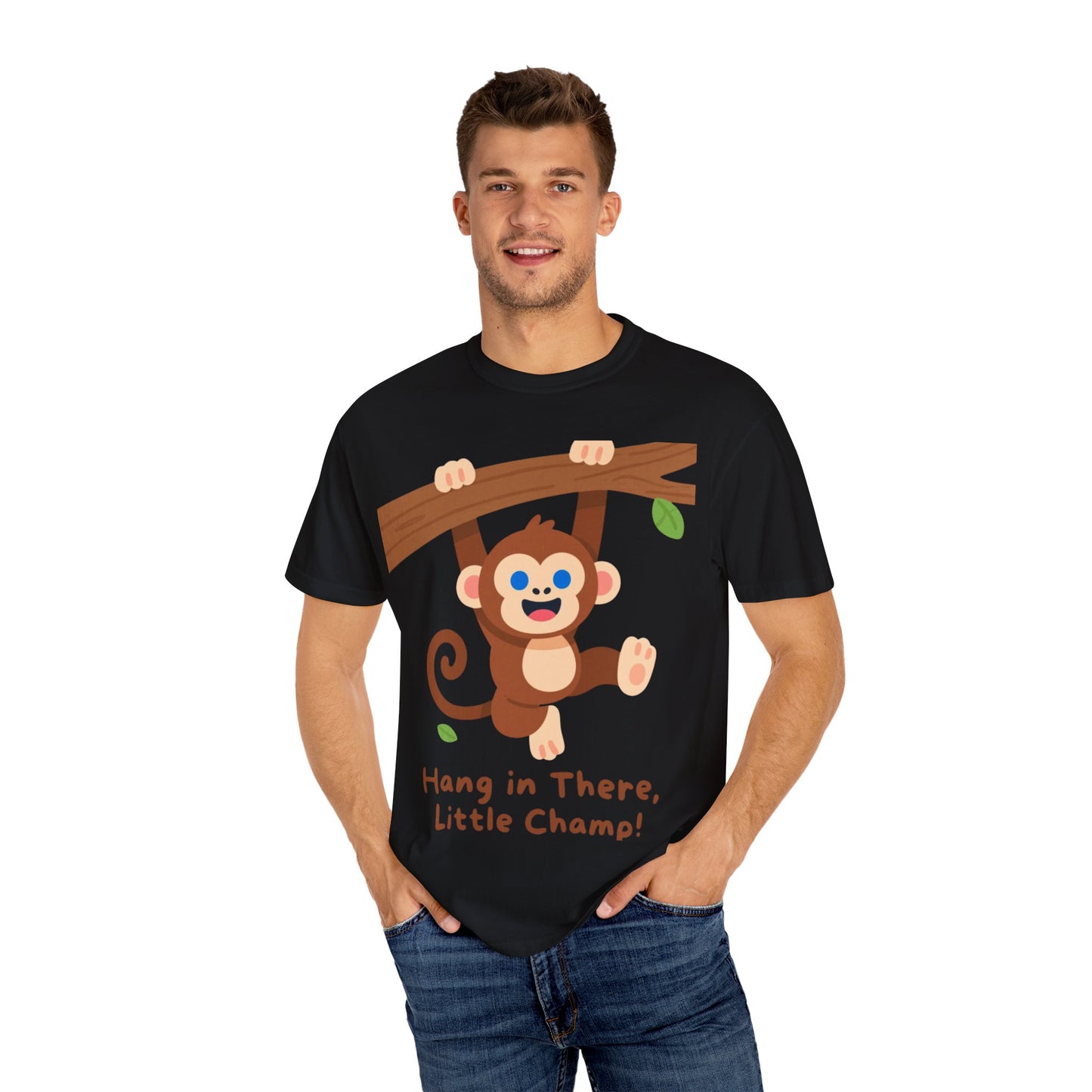 Little Champ Monkey Tee – Adorable “Hang In There” Kids Shirt for Everyday Adventure