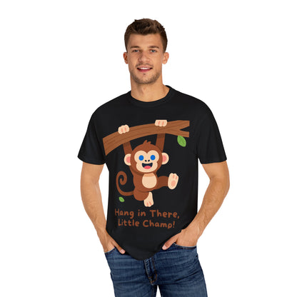 Little Champ Monkey Tee – Adorable “Hang In There” Kids Shirt for Everyday Adventure