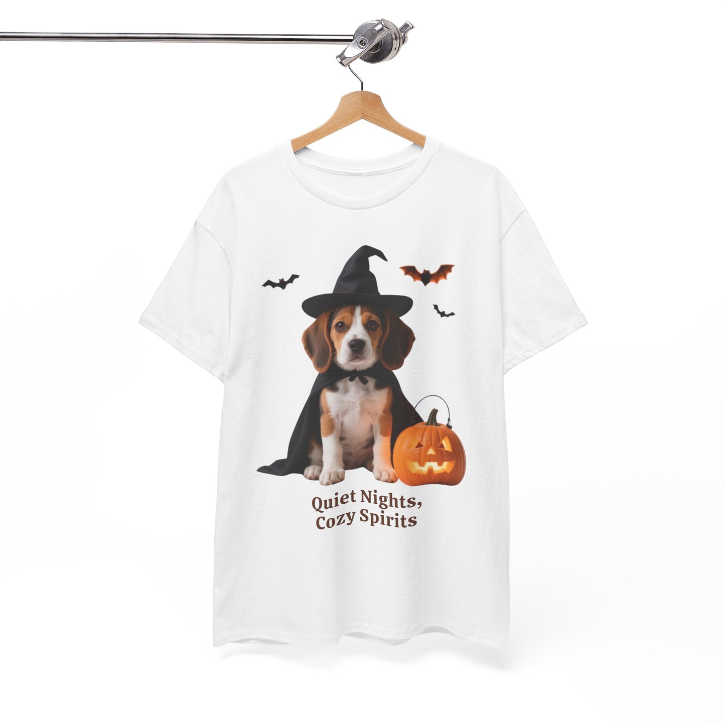 Midnight Pumpkin Glow Pup Tee — Cozy Witch Dog Shirt for Fall & Halloween Lovers