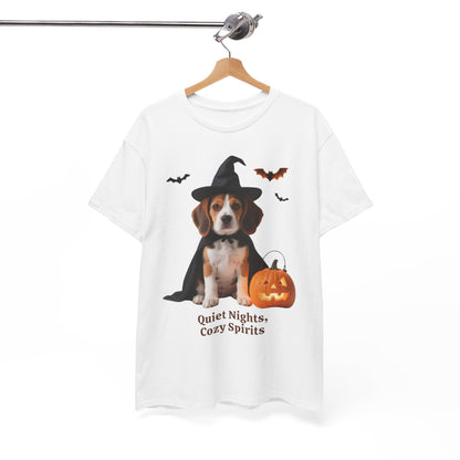 Midnight Pumpkin Glow Pup Tee — Cozy Witch Dog Shirt for Fall & Halloween Lovers