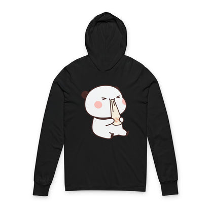 Kawaii Panda Ramen Hoodie – Cute Noodle-Loving Bear Graphic Hooded Tee for Cozy Street Style