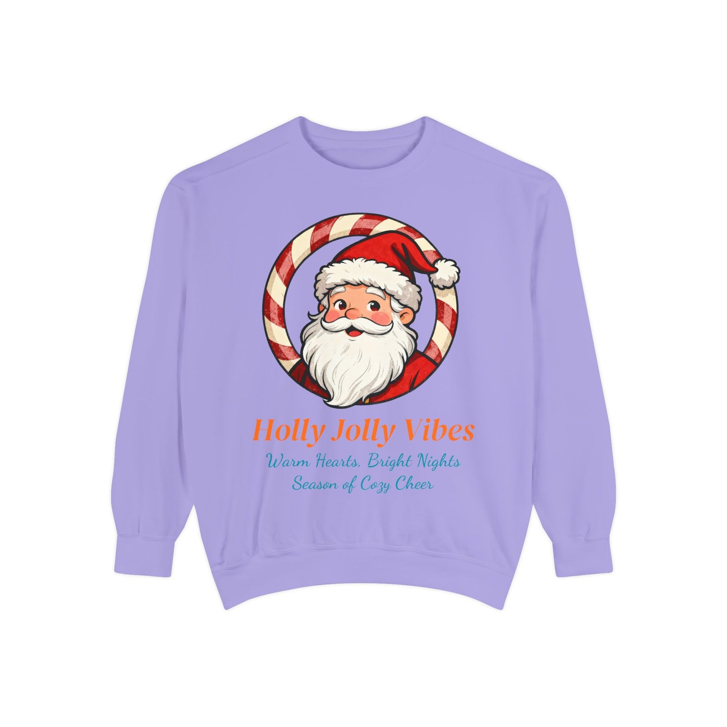 Vintage Santa Face Christmas Sweatshirt – Cozy “Holly Jolly” Holiday Pullover for Winter Cheer