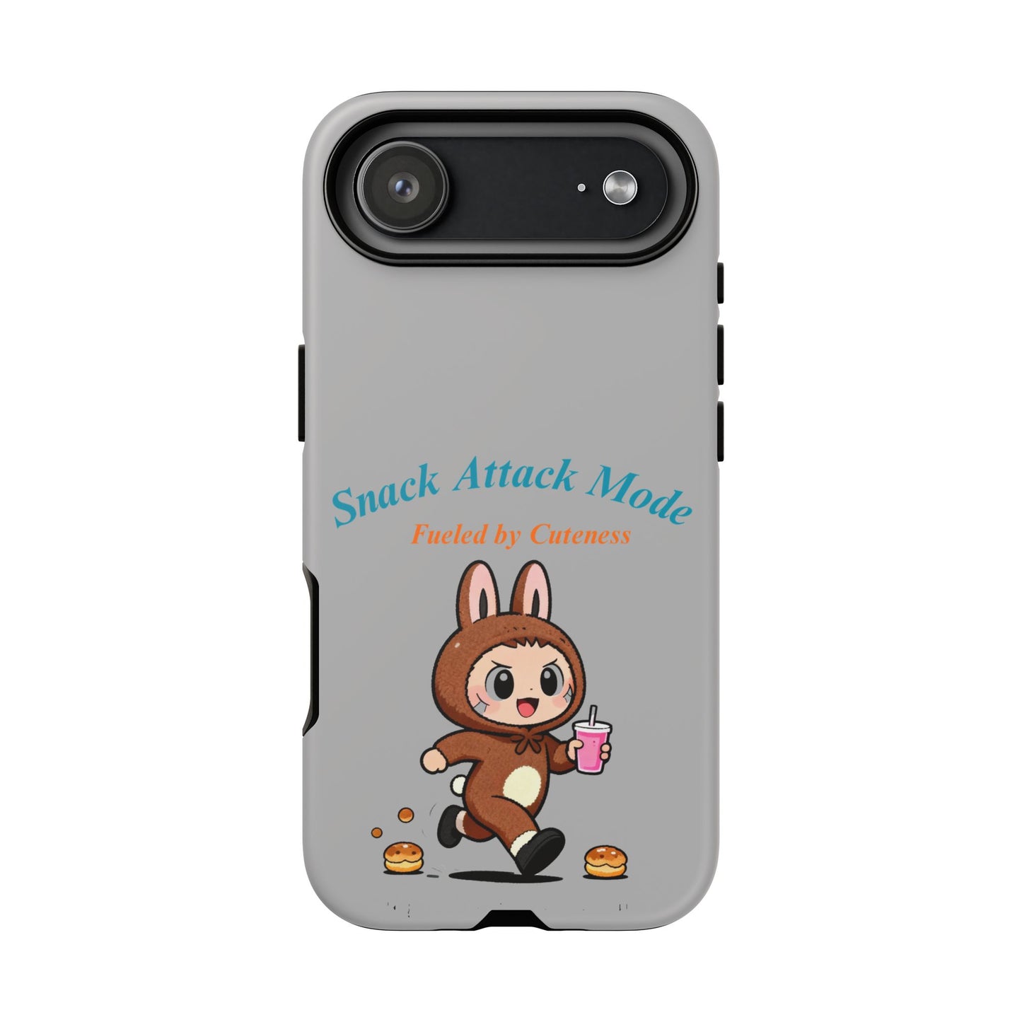 Bunny Bite Delight Phone Case – Cute Rabbit Snacking Design for Food Lovers