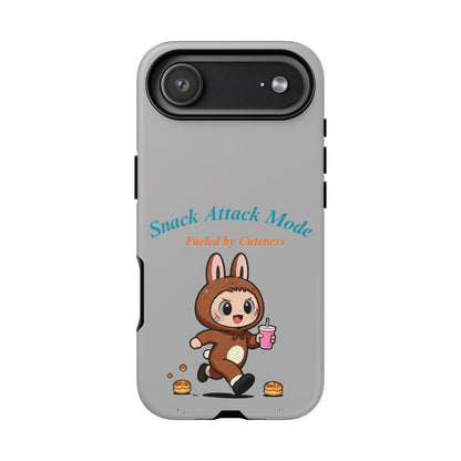 Bunny Bite Delight Phone Case – Cute Rabbit Snacking Design for Food Lovers