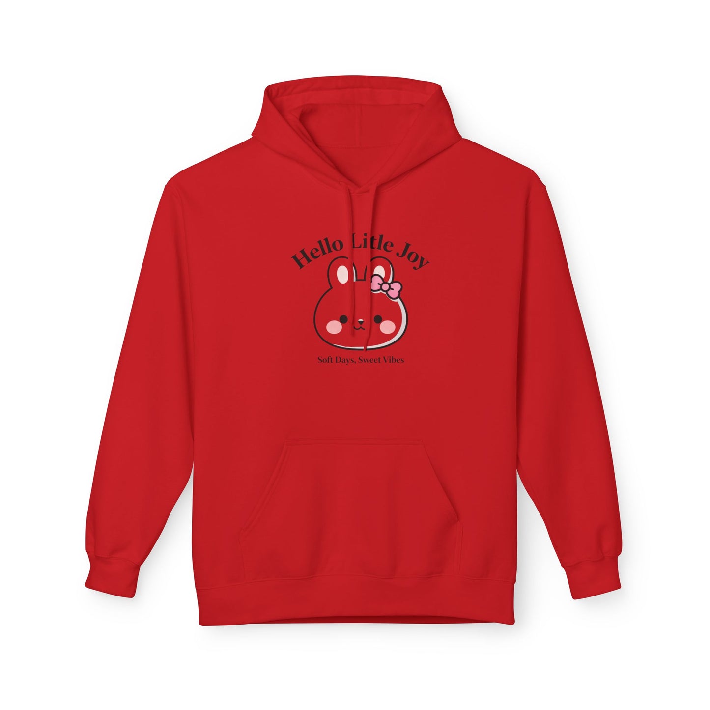 Kawaii Bunny “Hello Little Joy” Hoodie – Cute Rabbit Graphic Cozy Pullover