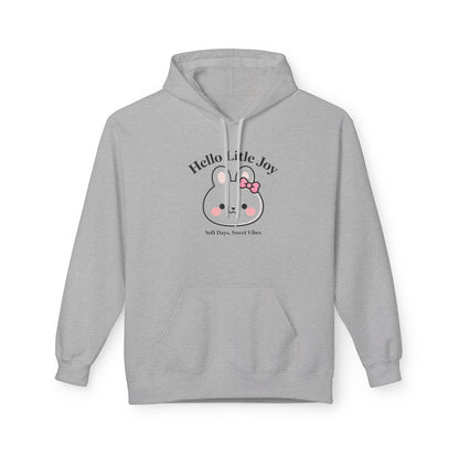 Kawaii Bunny “Hello Little Joy” Hoodie – Cute Rabbit Graphic Cozy Pullover