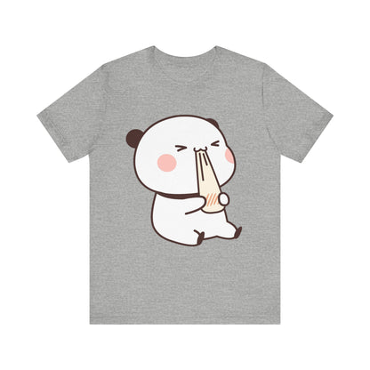 Cute Ramen Panda Tee – Whimsical Noodle Bowl Illustration Shirt