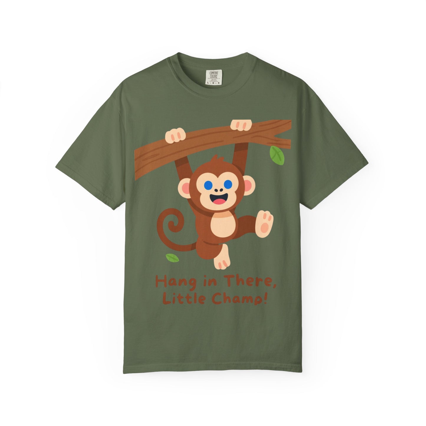 Little Champ Monkey Tee – Adorable “Hang In There” Kids Shirt for Everyday Adventure