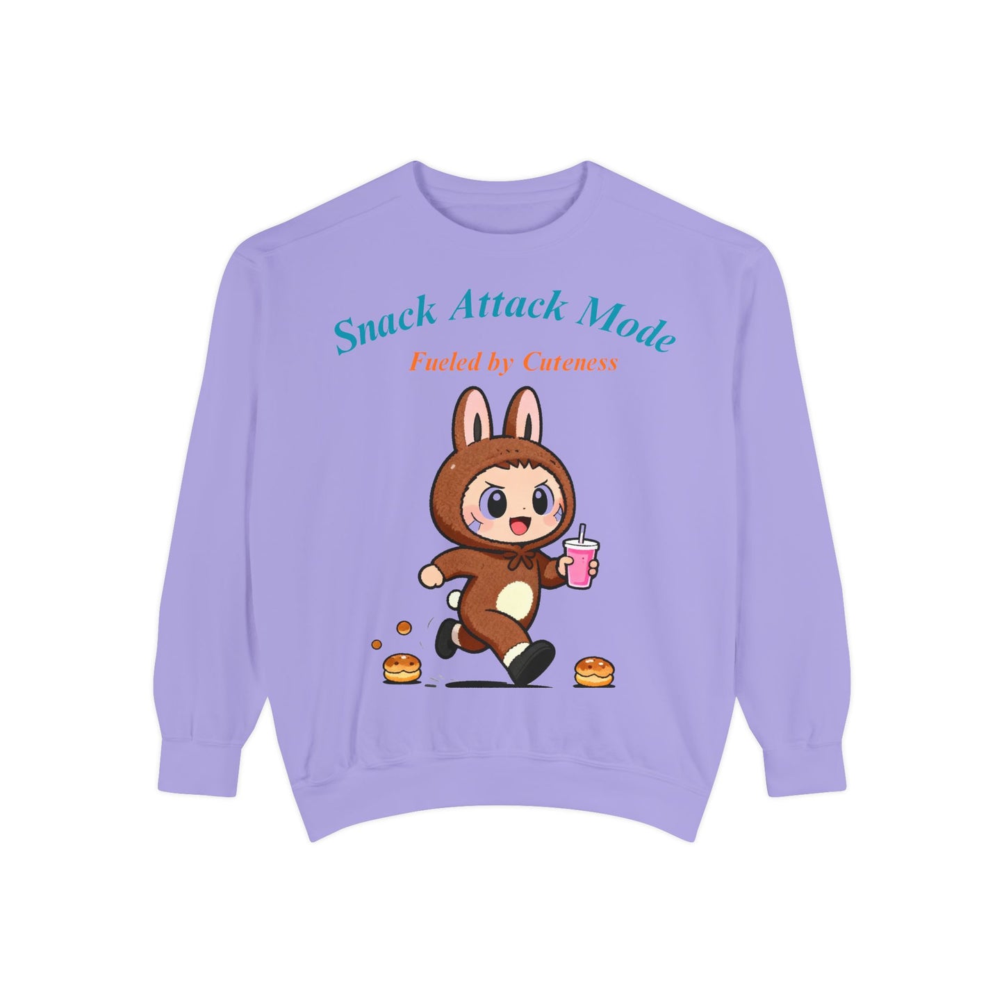 Kawaii Bunny Snack Lover Sweatshirt – Playful Costume Graphic Pullover for Cute Aesthetic Fans