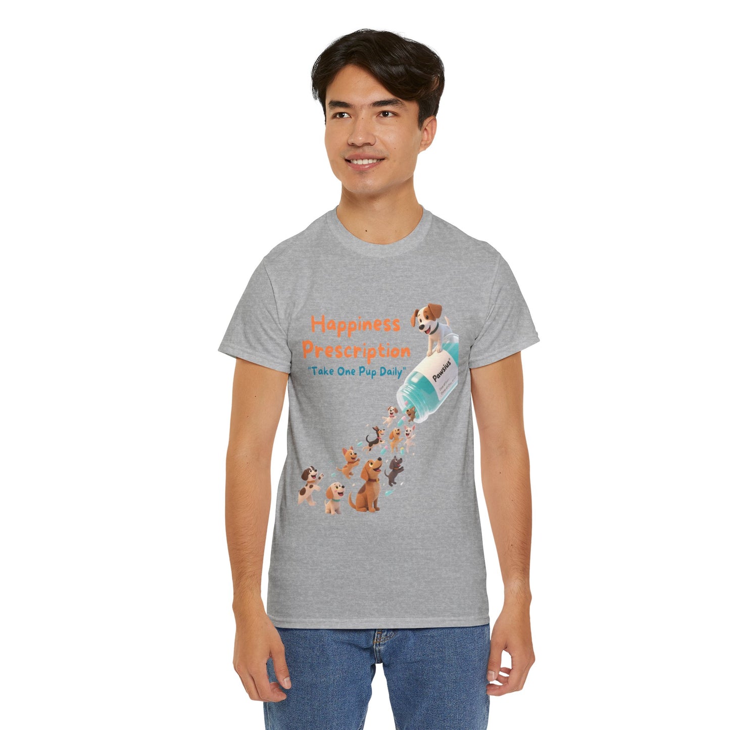 Prescription for Joy T-Shirt – Playful Dog Lover Tee with Cute Puppies and Positive Vibes