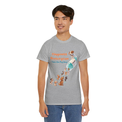 Prescription for Joy T-Shirt – Playful Dog Lover Tee with Cute Puppies and Positive Vibes