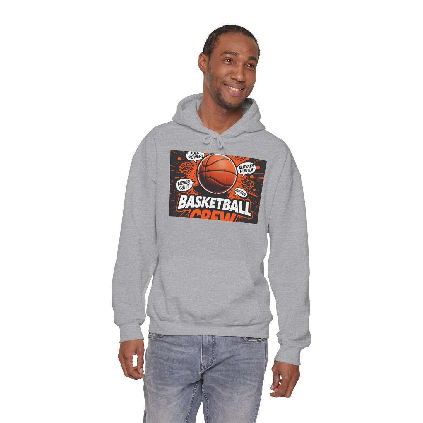 Custom Basketball Hoodie – Personalized Unisex Heavy Blend Hoodie for Players & Fans