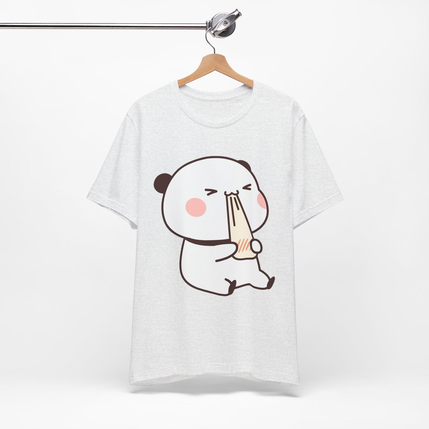 Cute Ramen Panda Tee – Whimsical Noodle Bowl Illustration Shirt