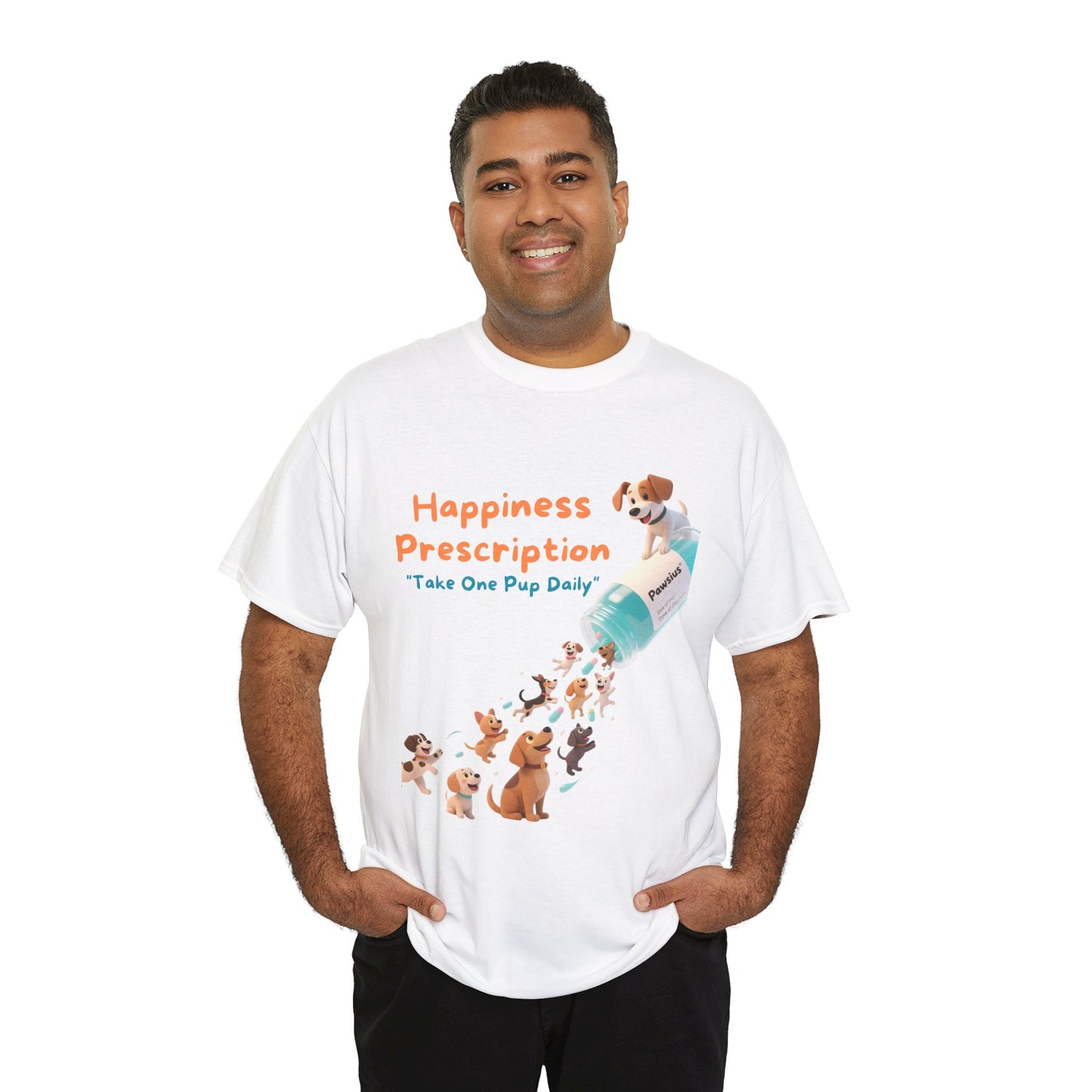 Prescription for Joy T-Shirt – Playful Dog Lover Tee with Cute Puppies and Positive Vibes
