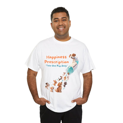 Prescription for Joy T-Shirt – Playful Dog Lover Tee with Cute Puppies and Positive Vibes
