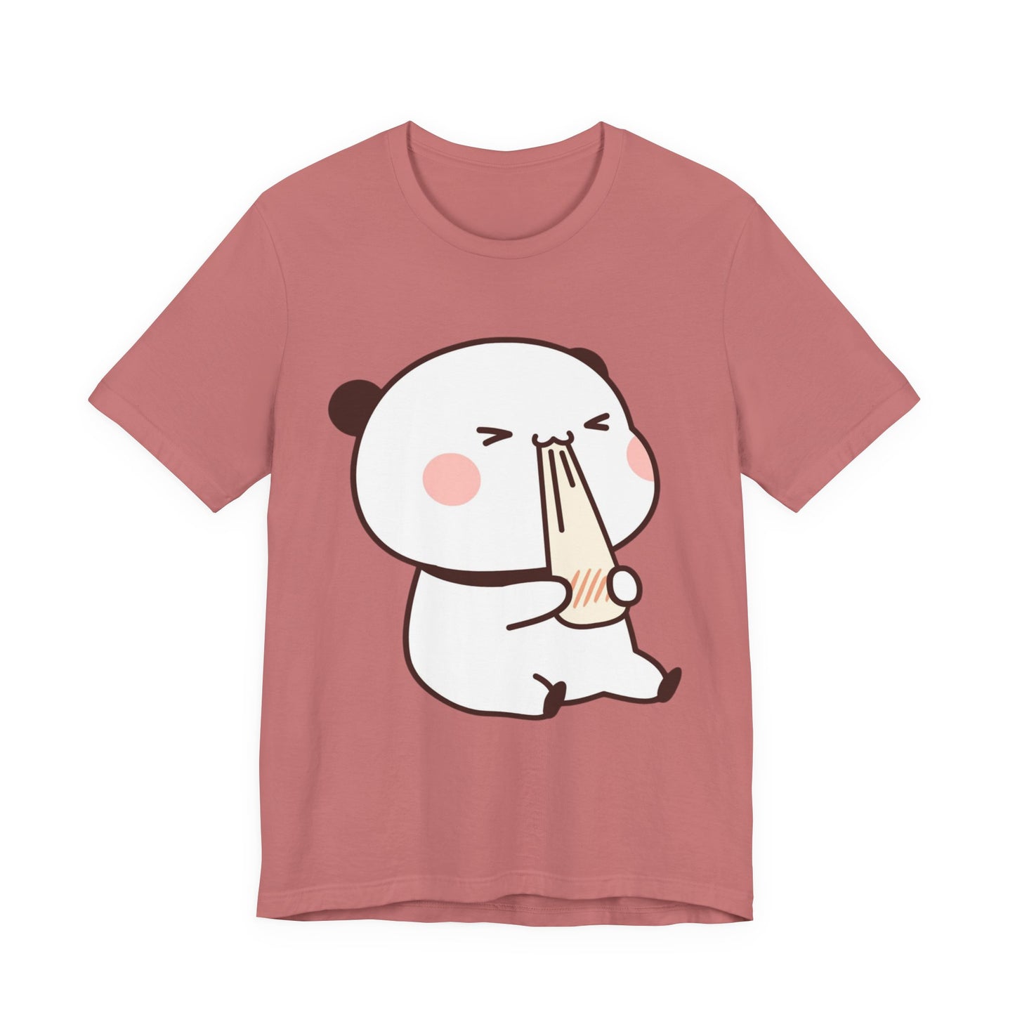 Cute Ramen Panda Tee – Whimsical Noodle Bowl Illustration Shirt