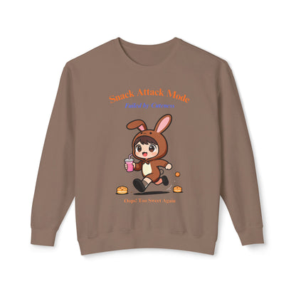 Kawaii Bunny Snack Lover Crewneck – Cute Cartoon Pullover for Cozy Everyday Style