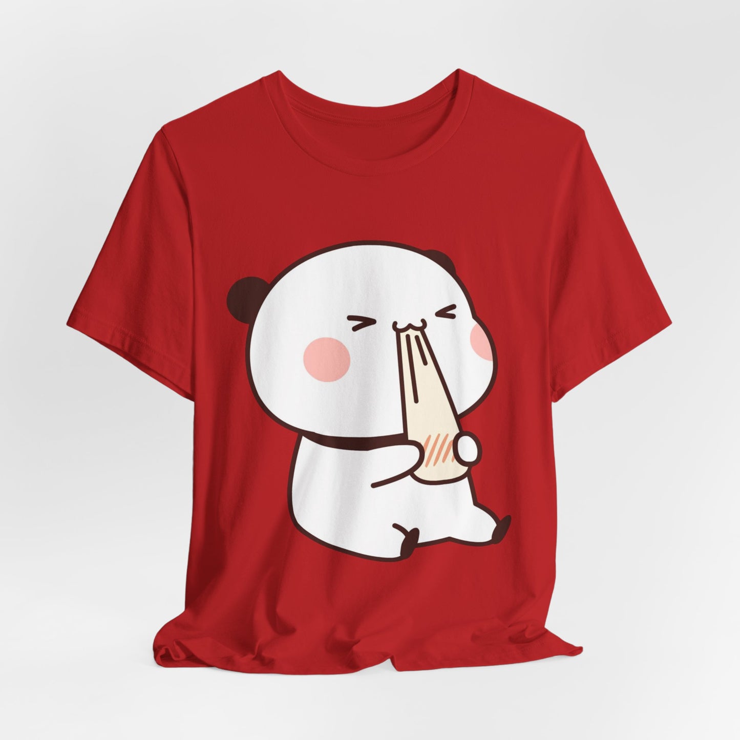 Cute Ramen Panda Tee – Whimsical Noodle Bowl Illustration Shirt