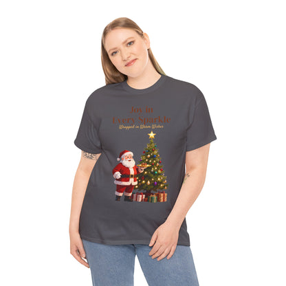 Cozy Santa & Tree Christmas T-Shirt – Festive Holiday Tee for Joyful Winter Days