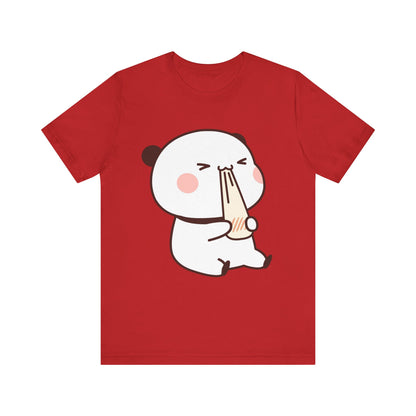Cute Ramen Panda Tee – Whimsical Noodle Bowl Illustration Shirt