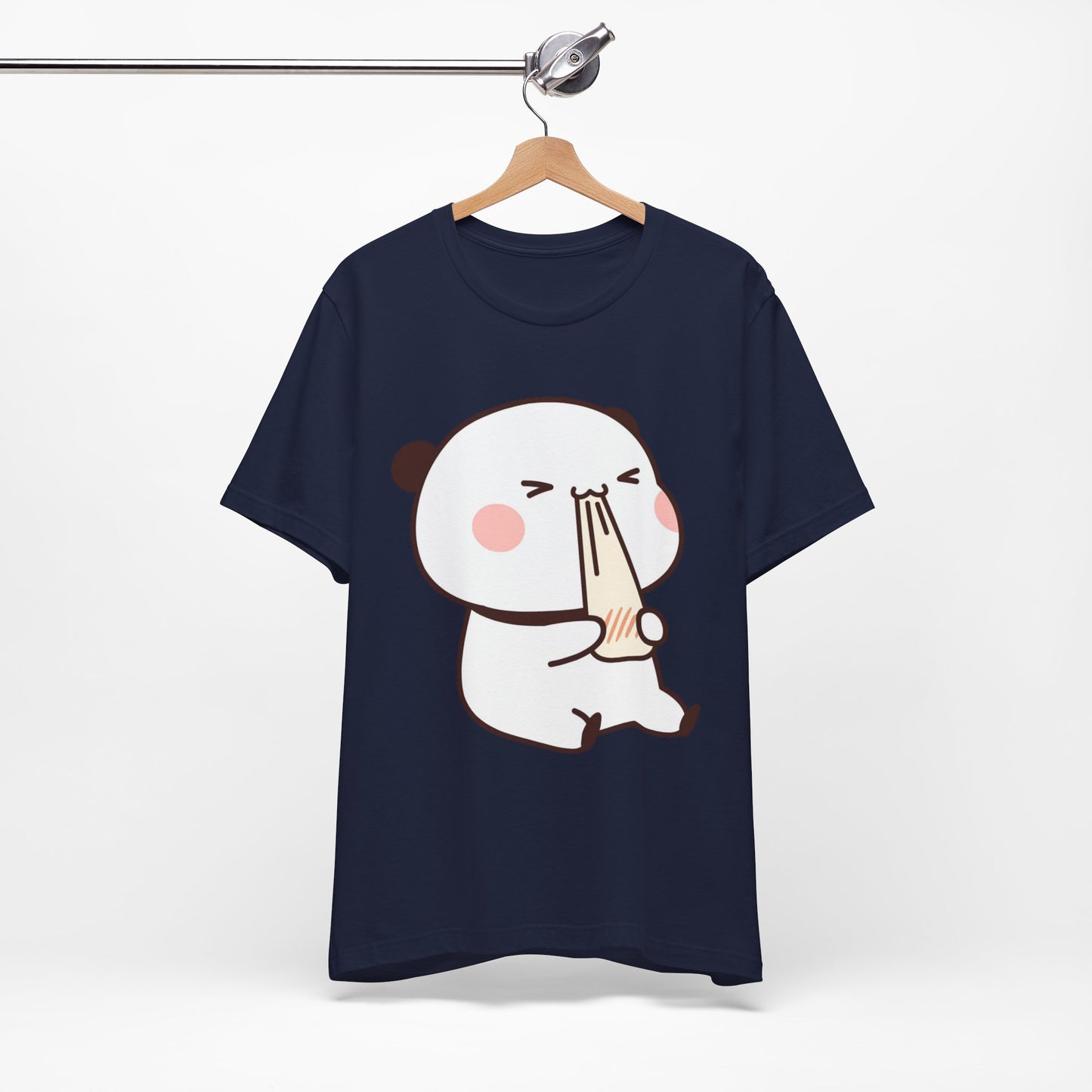 Cute Ramen Panda Tee – Whimsical Noodle Bowl Illustration Shirt