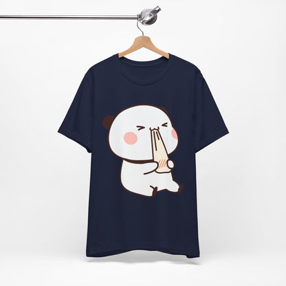 Cute Ramen Panda Tee – Whimsical Noodle Bowl Illustration Shirt