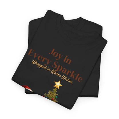 Cozy Santa & Tree Christmas T-Shirt – Festive Holiday Tee for Joyful Winter Days