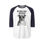 Cooler Than My Dog Raglan – Witty Graphic Tee for Dog Dads, Moms & Pet Enthusiasts