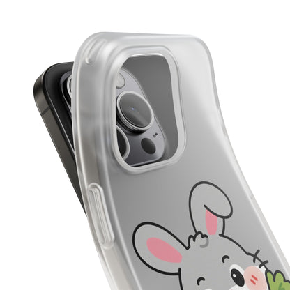 Playful Bunny Holding Carrot Phone Case – Soft, Charming Protective Cover