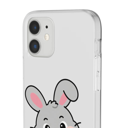 Playful Bunny Holding Carrot Phone Case – Soft, Charming Protective Cover